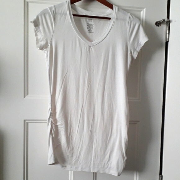 George Maternity White Vneck T-Shirt - Picture 1 of 6